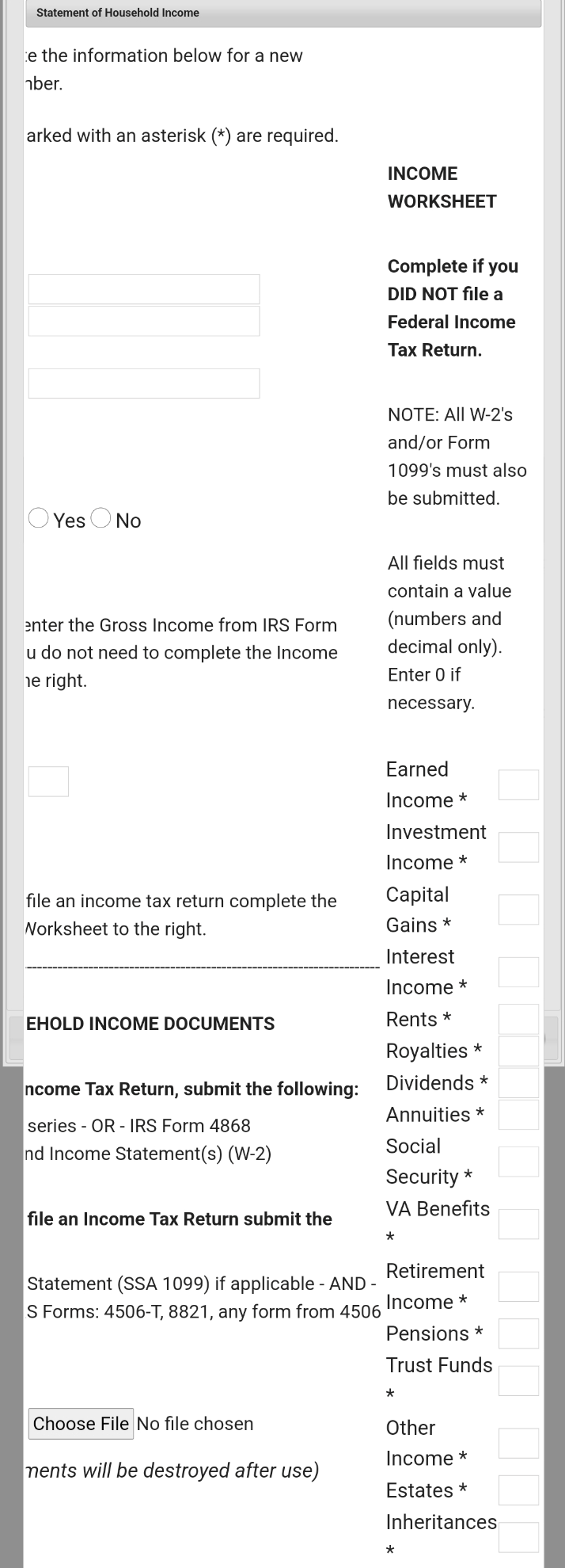 mobile version of statement of income part 2