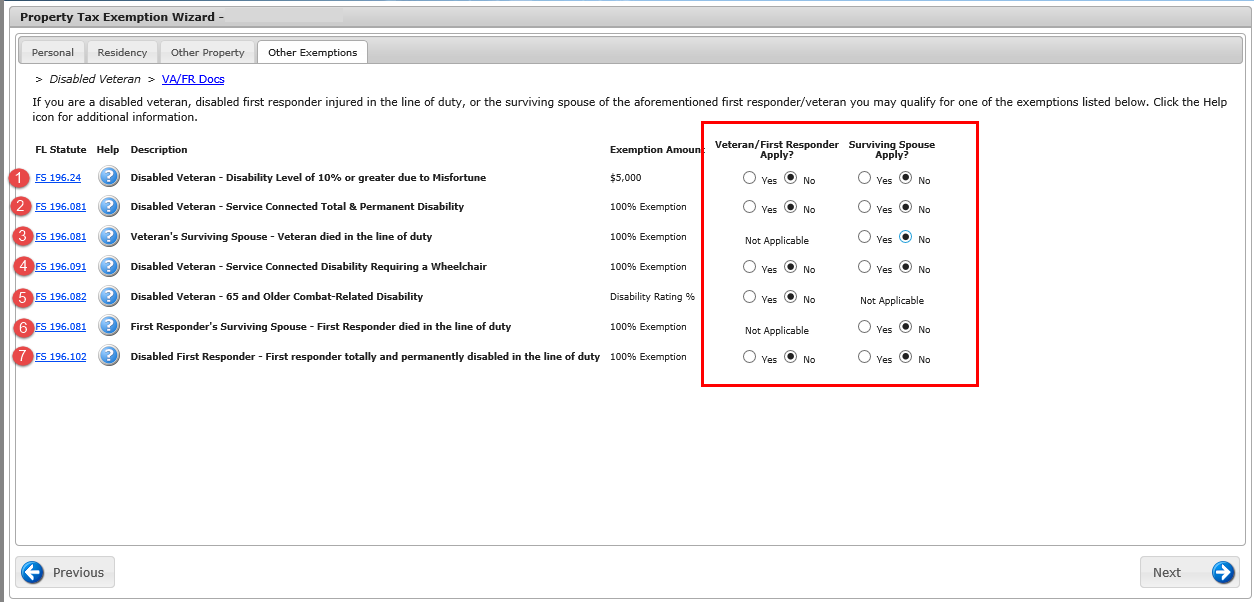 website other exemptions